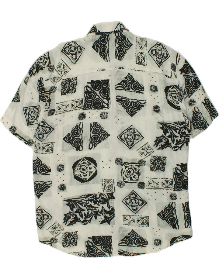 EARTHBOUND Mens Short Sleeve Shirt Size 41/42 Large Grey Viscose Vintage Earthbound and Second-Hand Earthbound from Messina Hembry 
