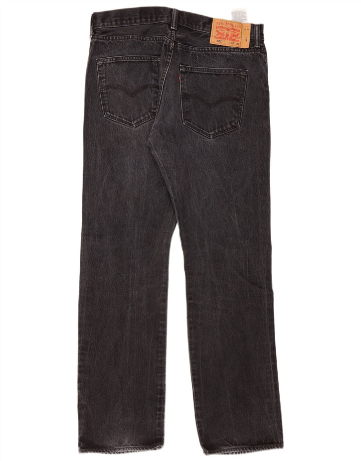 Blugi drepti pentru bărbați Levi's 501 W34 L32 negri