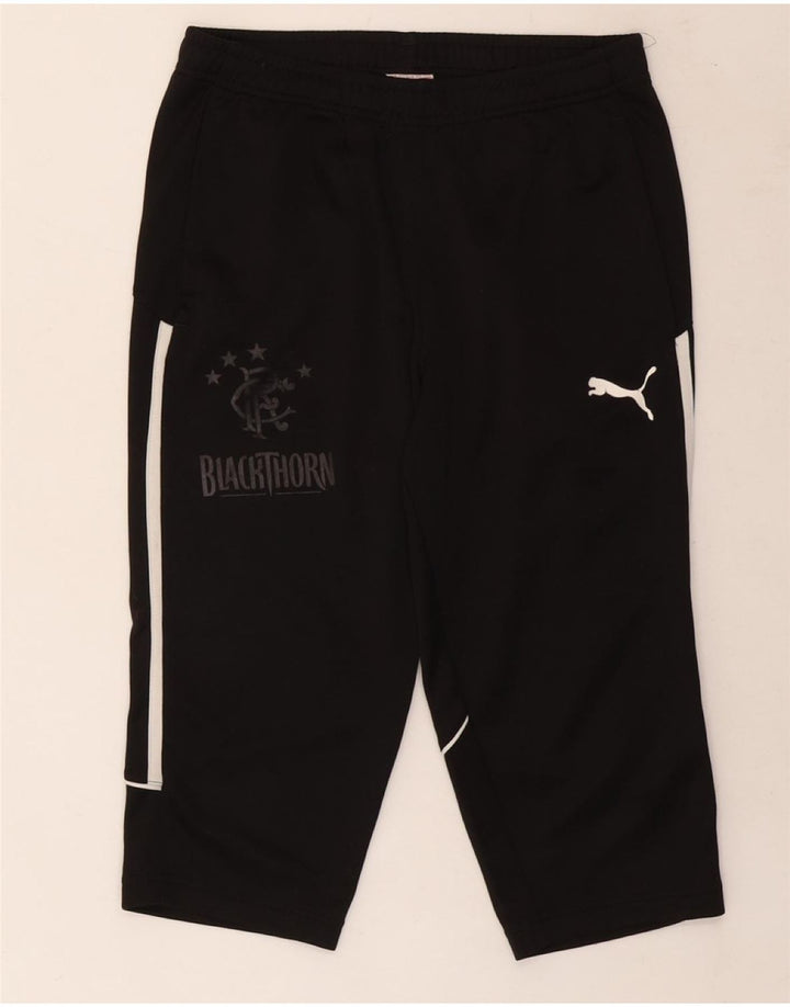 Pantaloni de trening Puma Graphic Capri pentru bărbați, poliester negru mic