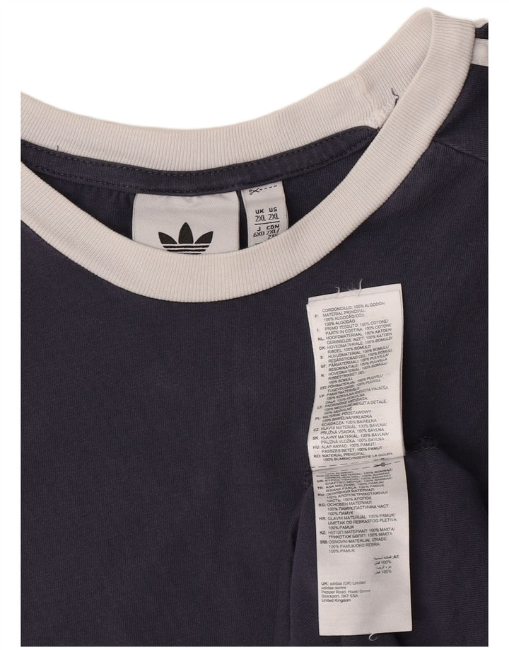 Tricou pentru bărbați ADIDAS Top 2XL Bumbac bleumarin
