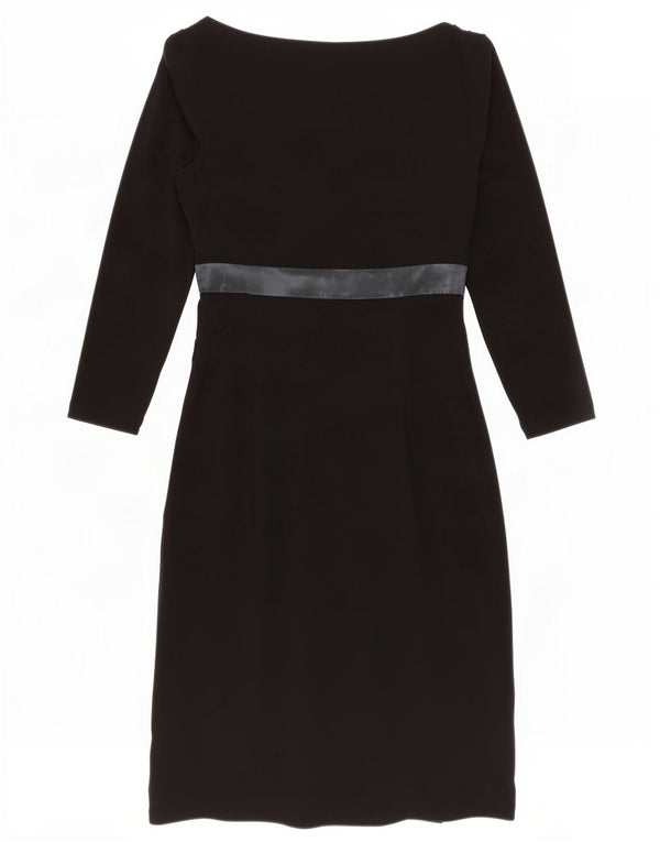 Rochie teacă pentru femei Ralph Lauren cu mâneci 3/4 US 4 Poliester negru mic
