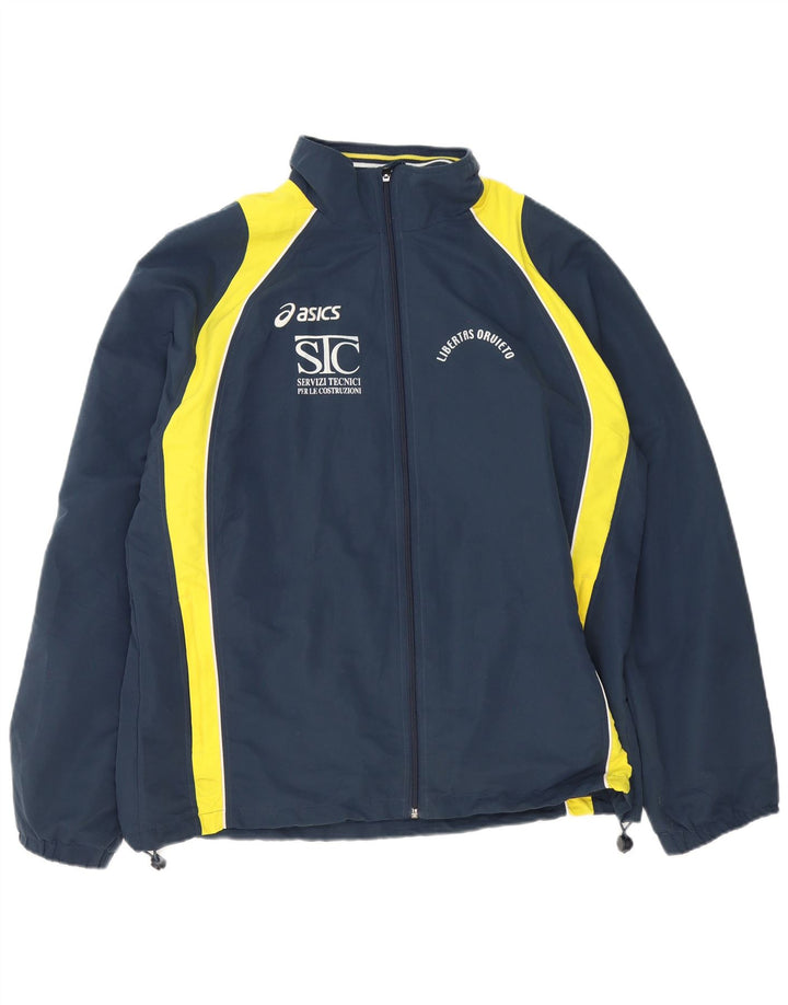 Jachetă de top pentru trening Asics pentru bărbați, 2XL, albastru bleumarin, poliester color bloc