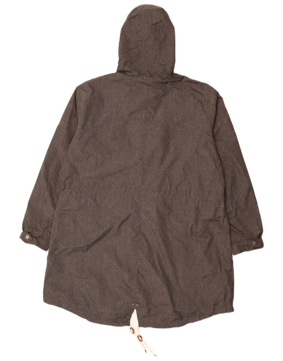 RODEO Womens Oversized Hooded Parka Jacket UK 42 XL Grey Nylon