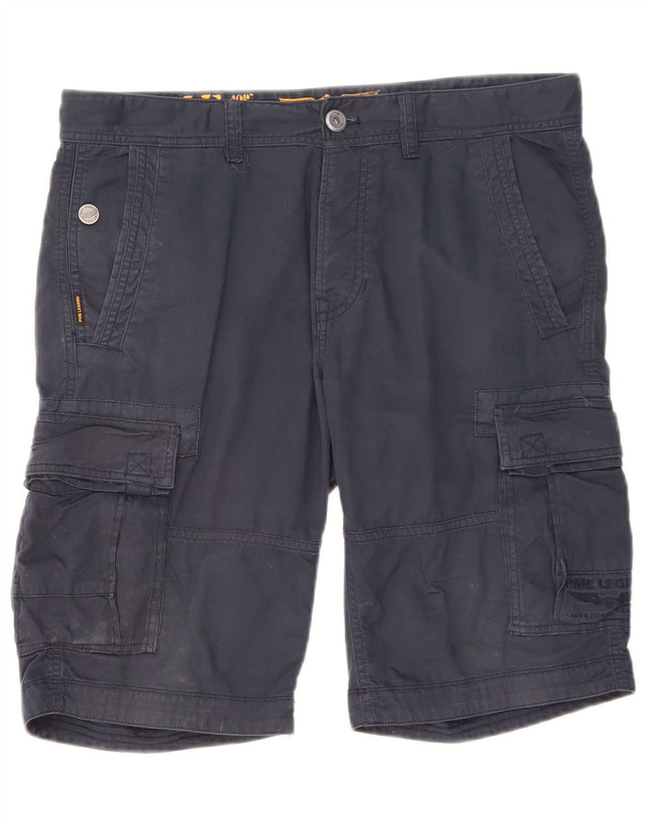 Pantaloni scurți cargo Pme Legend pentru bărbați W34, mari, albastru, bumbac