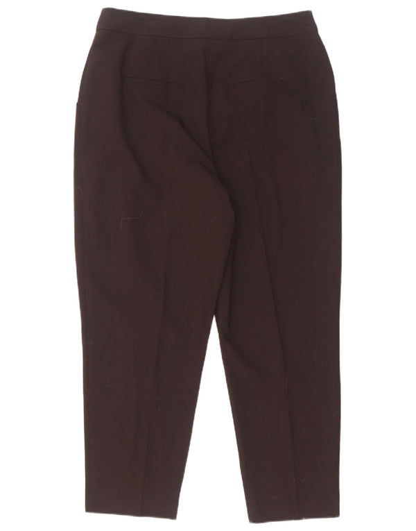Topshop Womens High Waist Pegged Cropped Trousers UK 14 Large W30 L25 Black