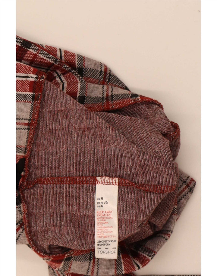 Leggings grafic Topshop pentru femei UK 8 Small Red Check Poliester