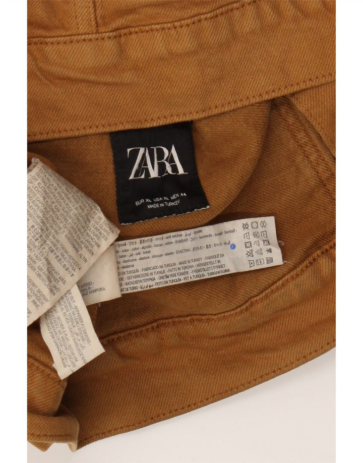 Jachetă de blugi pentru bărbați Zara UK 42 XL maro Lyocell