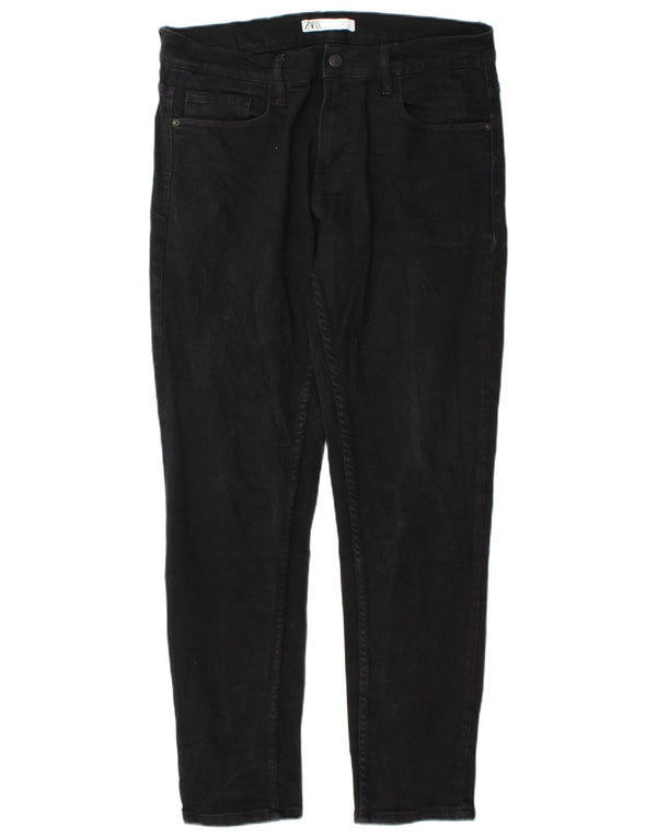 Blugi slim pentru bărbați Zara EU 44 Large W34 L31 Negri