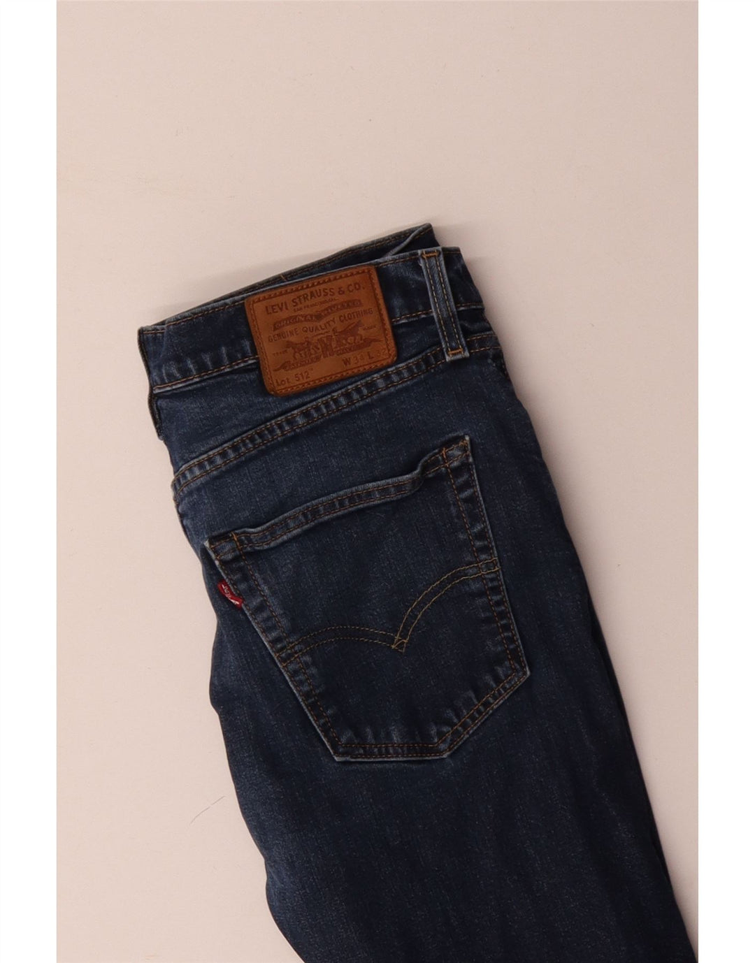 Blugi conici 512 subțiri pentru bărbați LEVI'S L34 L29 bumbac bleumarin