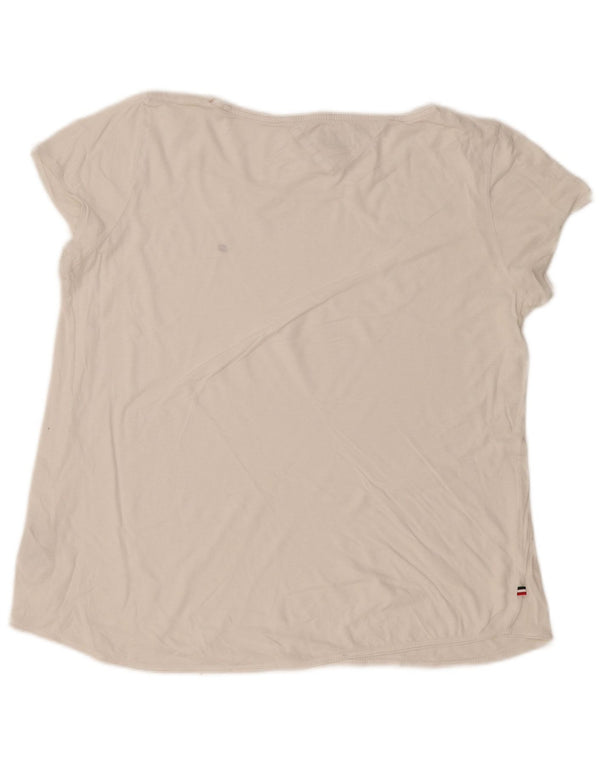 Top tricou Tommy Hilfiger pentru femei UK 18 XL Bumbac alb