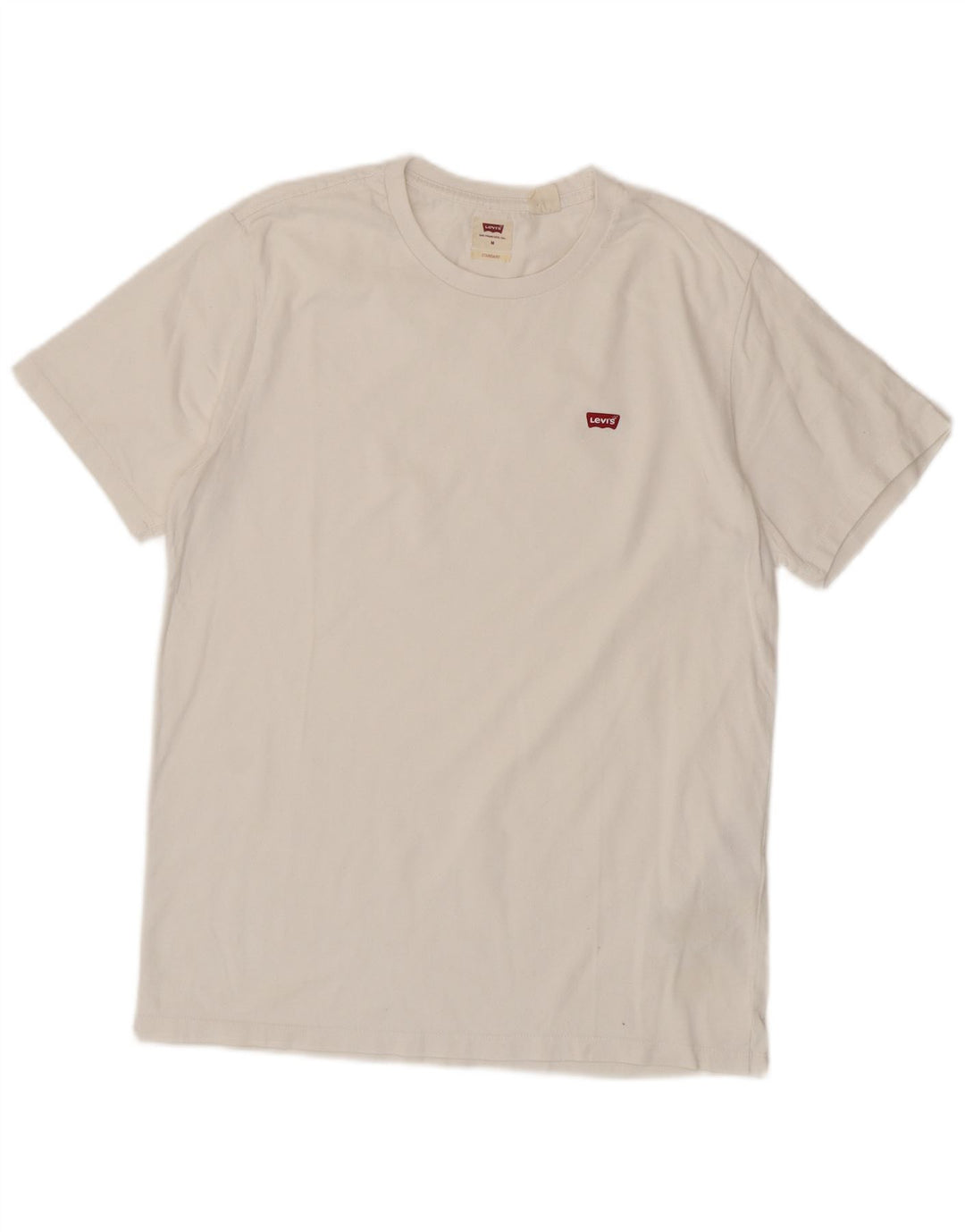 LEVI'S Mens Standard Fit T-Shirt Top Medium White Cotton