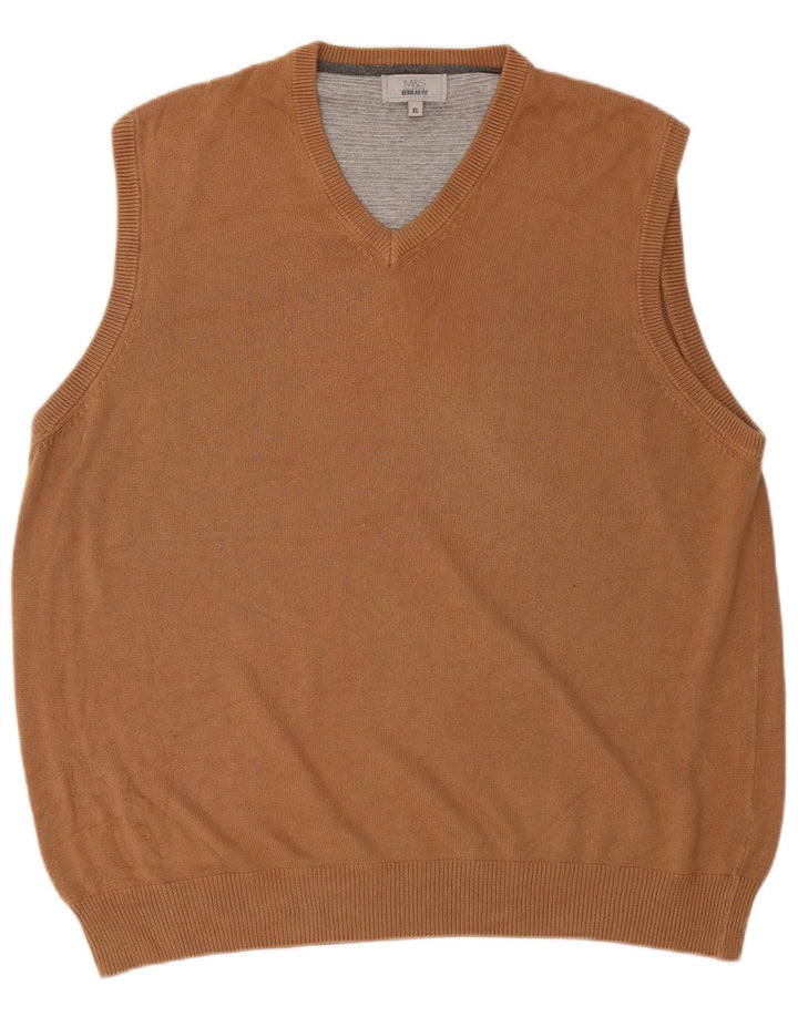 Marks & Spencer Mens Regular Fit Vest Tank Top XL Maro