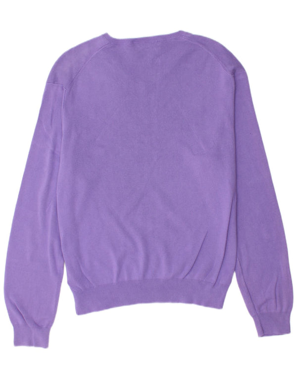 Pulover Polo Ralph Lauren pentru bărbați, cu decolteu în V, din bumbac mov