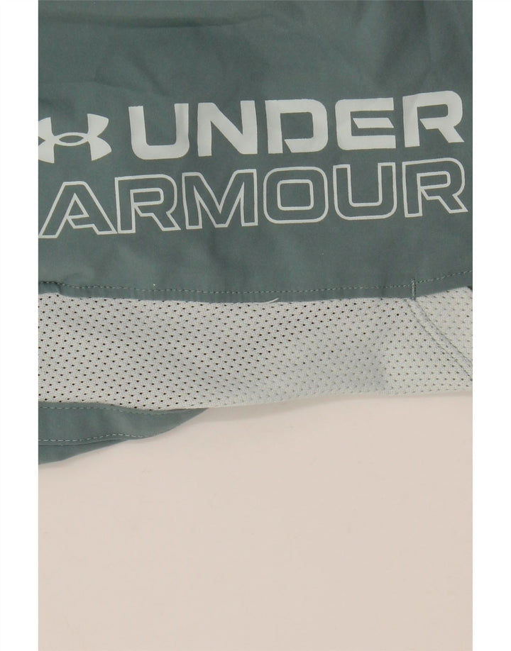 Pantaloni scurți sport grafic Under Armour pentru bărbați, verde mediu, color block