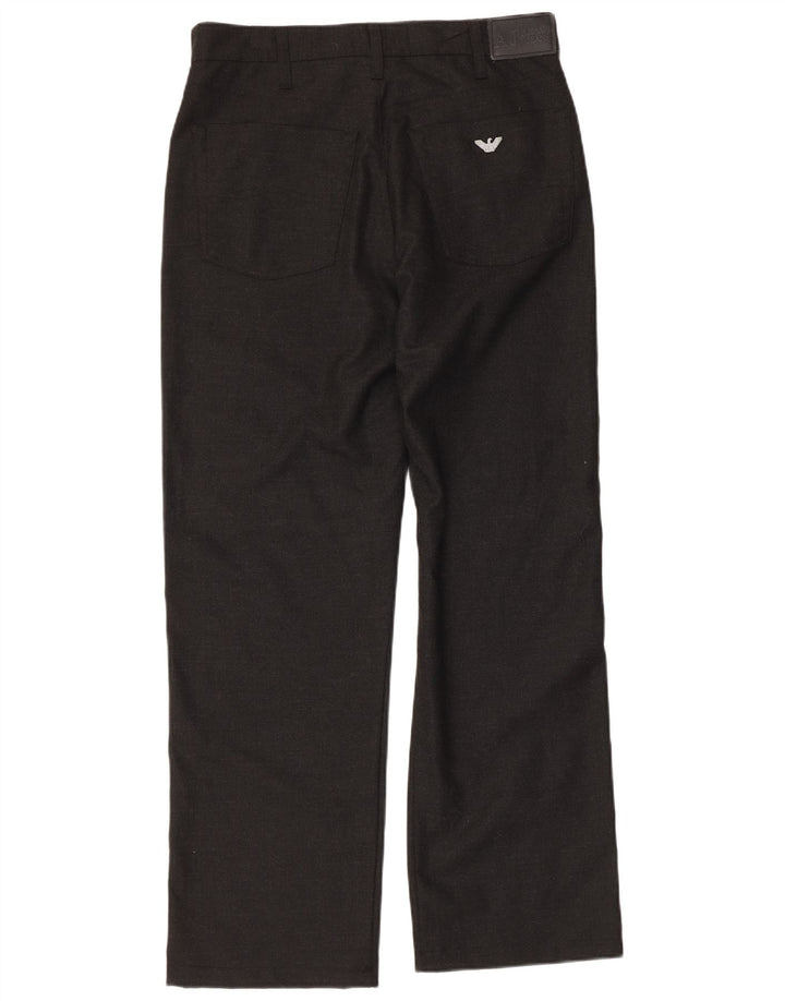 Pantaloni casual drepti pentru bărbați Armani L33 L29 Poliester negru