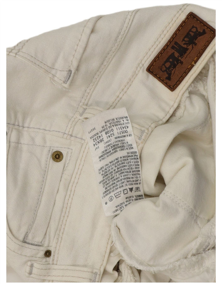 Blugi Levi's 571 Slim pentru femei W28 L30 Bumbac alb