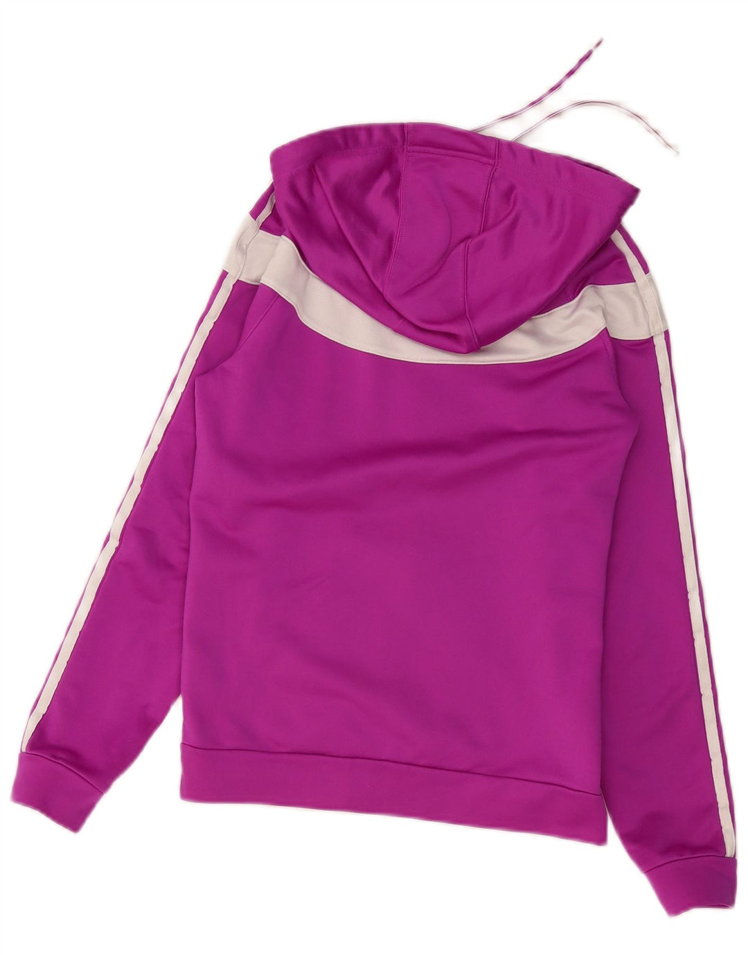 ADIDAS Womens Zip Hoodie Sweater UK 8/10 Small Purple Colourblock