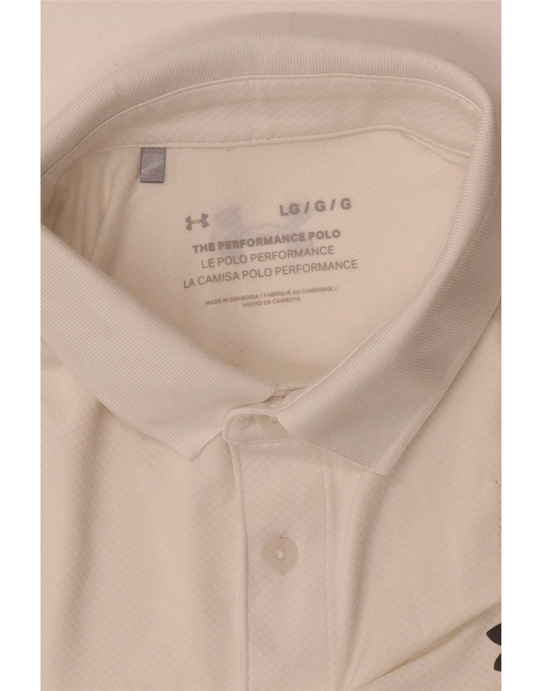 Tricou polo Under Armour pentru bărbați, mare, alb