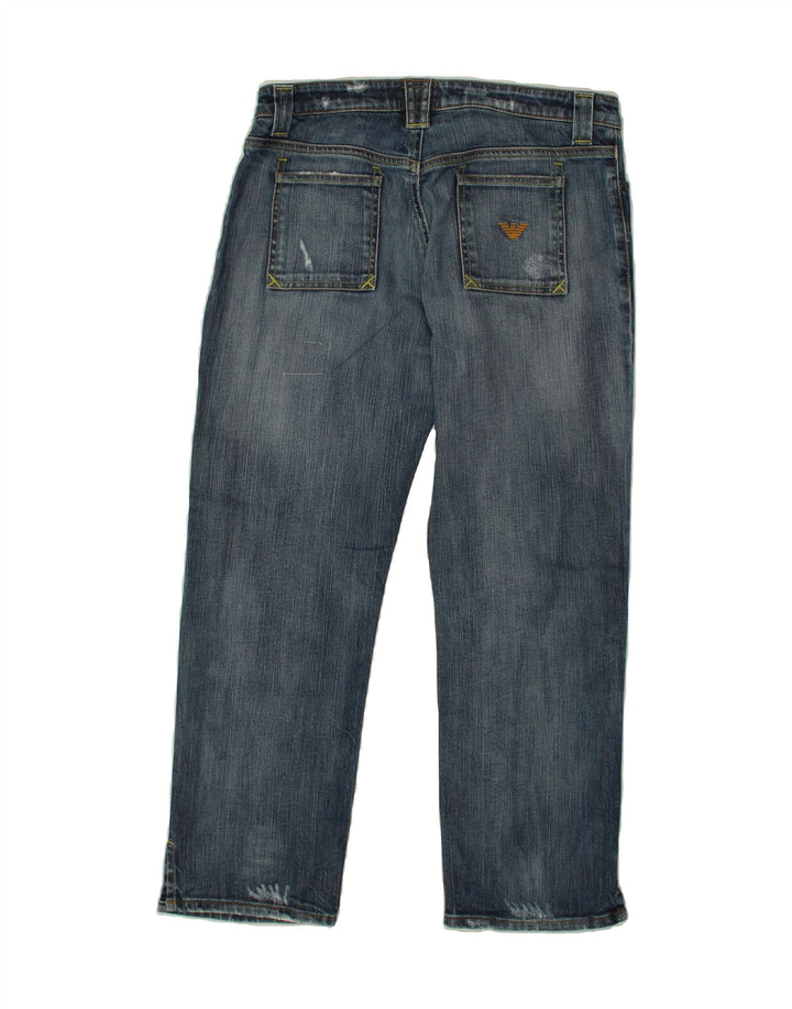 ARMANI Womens Slim Cropped Jeans W29 L26 Blue Cotton Vintage Armani and Second-Hand Armani from Messina Hembry 