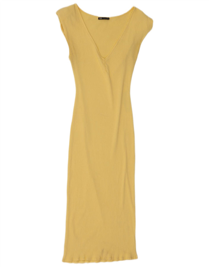 Rochie Maxi pentru Damă Zara UK 12 Galben Mediu