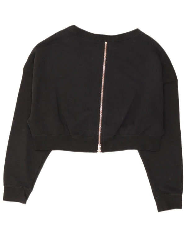 Pulover Nike Crop Graphic pentru femei UK 14 Bumbac mediu negru