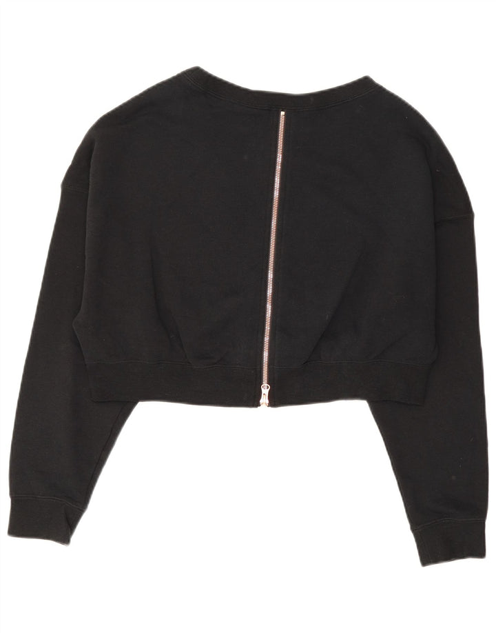 Pulover Nike Crop Graphic pentru femei UK 14 Bumbac mediu negru