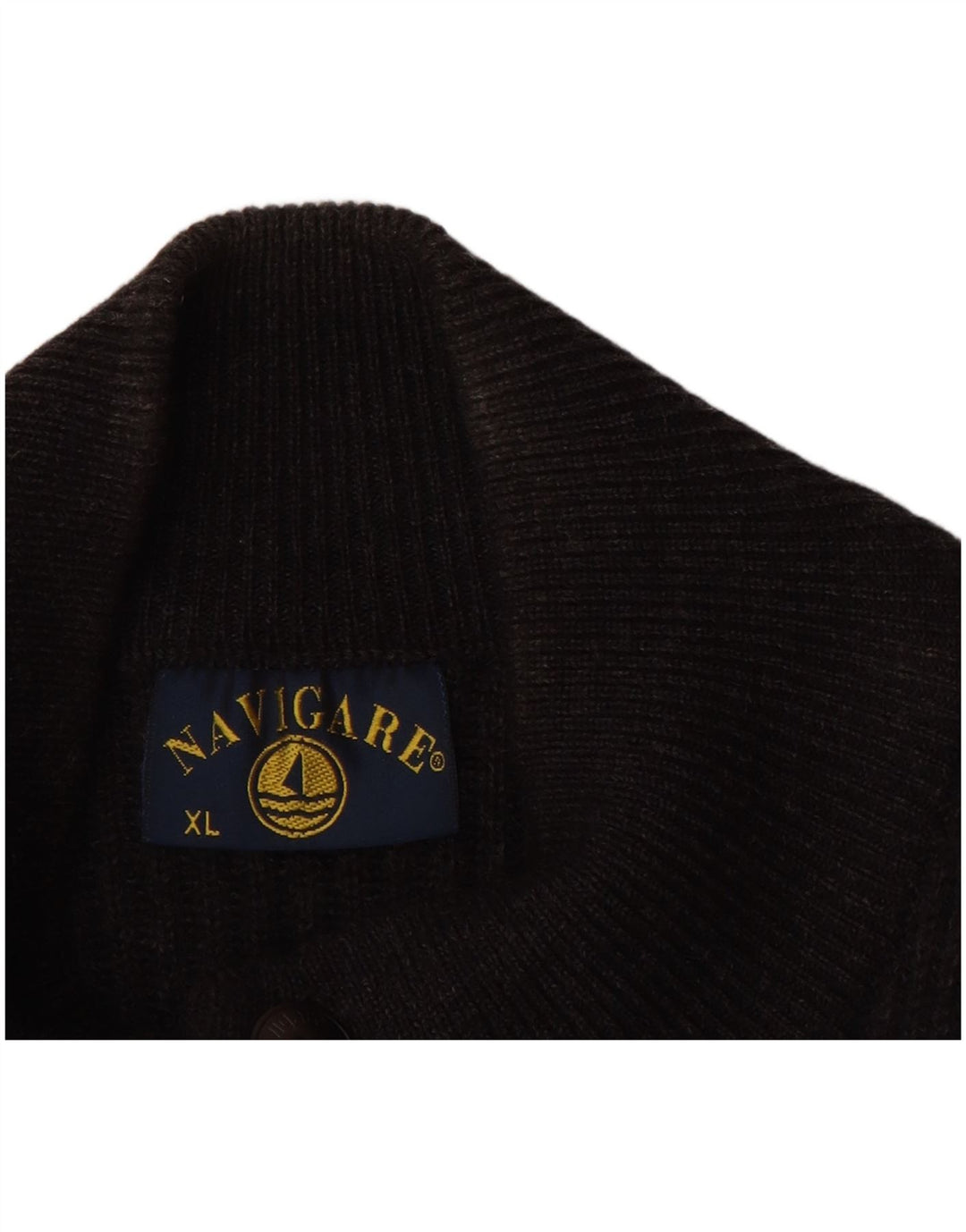 Cardigan pentru bărbați NAVIGARE Pulover XL Lână neagră