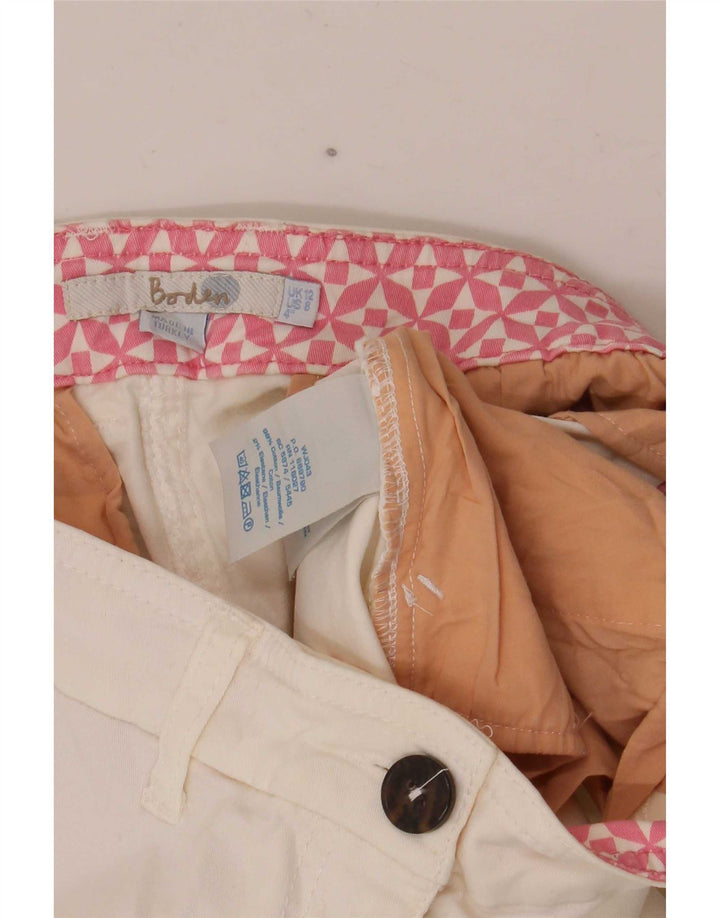 Pantaloni scurti chino Boden pentru femei UK 12 Medium W30 Bumbac alb