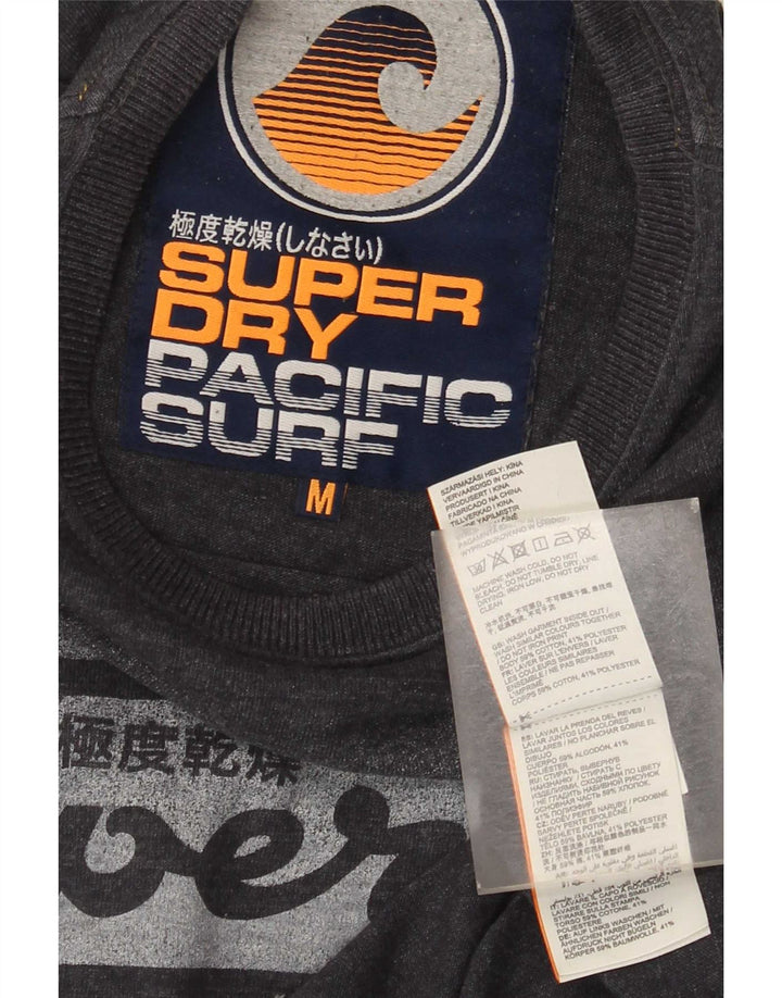 Tricou cu grafică pentru bărbați Superdry Top mediu din bumbac cu pete albastru bleumarin