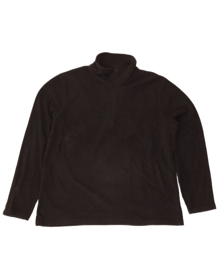Jumper pentru bărbați Mountain Warehouse, din lână, cu fermoar, XL, poliester negru