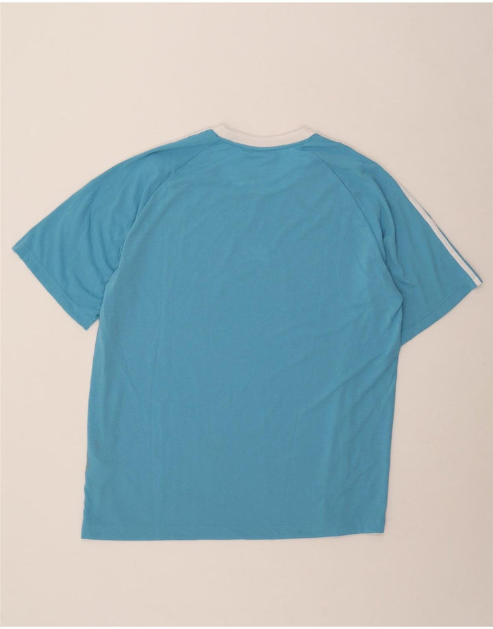Tricou pentru bărbați Adidas Top 2XL poliester cu dungi albastre