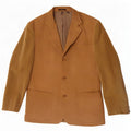 Blazer pentru bărbați din velur cu 3 nasturi Zara EU 50 Bej mediu Colorblock