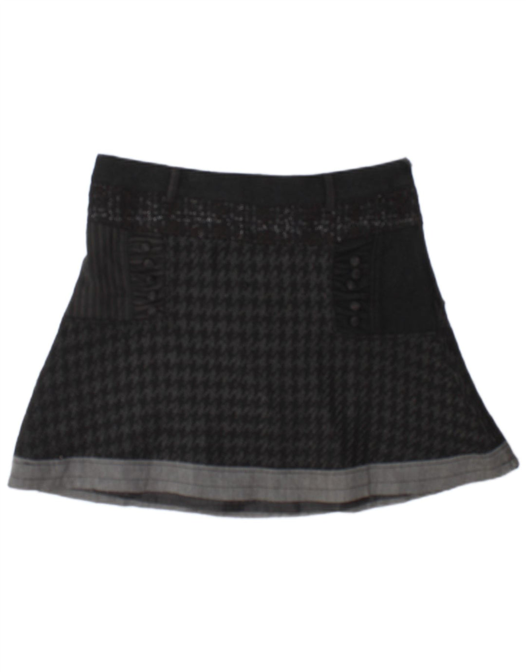 Fusta mini pentru femei Desigual EU 42 Large W34 Poliester cu picior de gață negru
