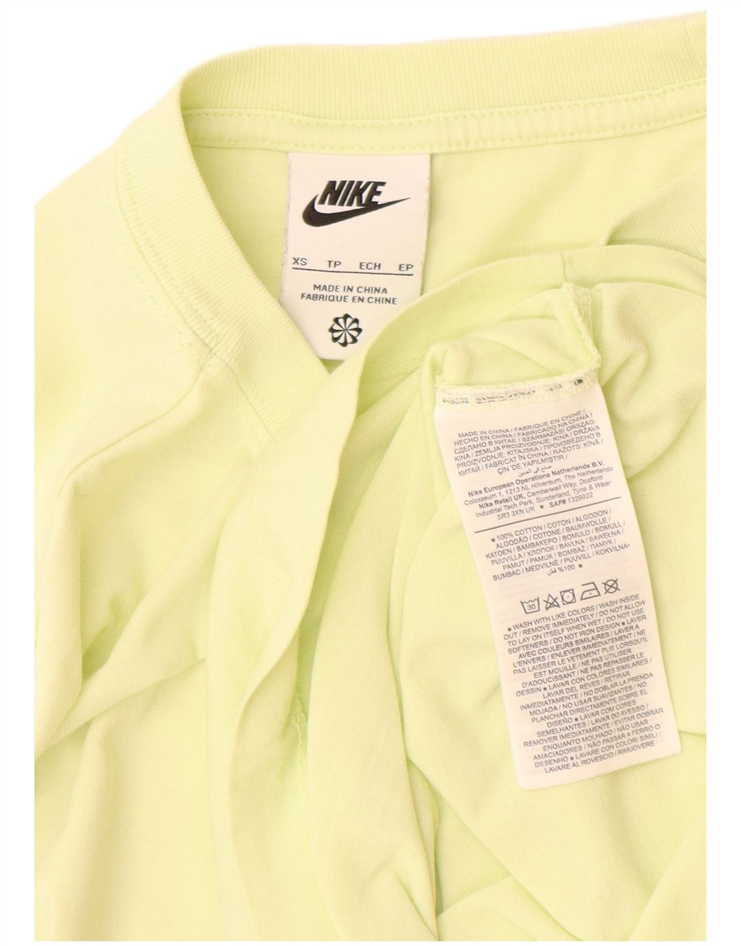 Tricou pentru bărbați Nike Top XS Bumbac galben