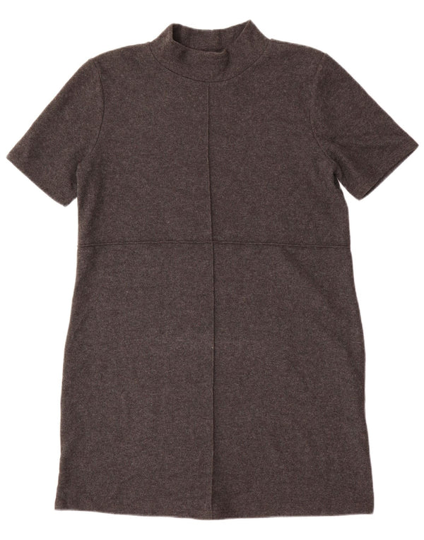 Rochie pulover cu mâneci scurte pentru femei Zara UK 16 mare bumbac gri
