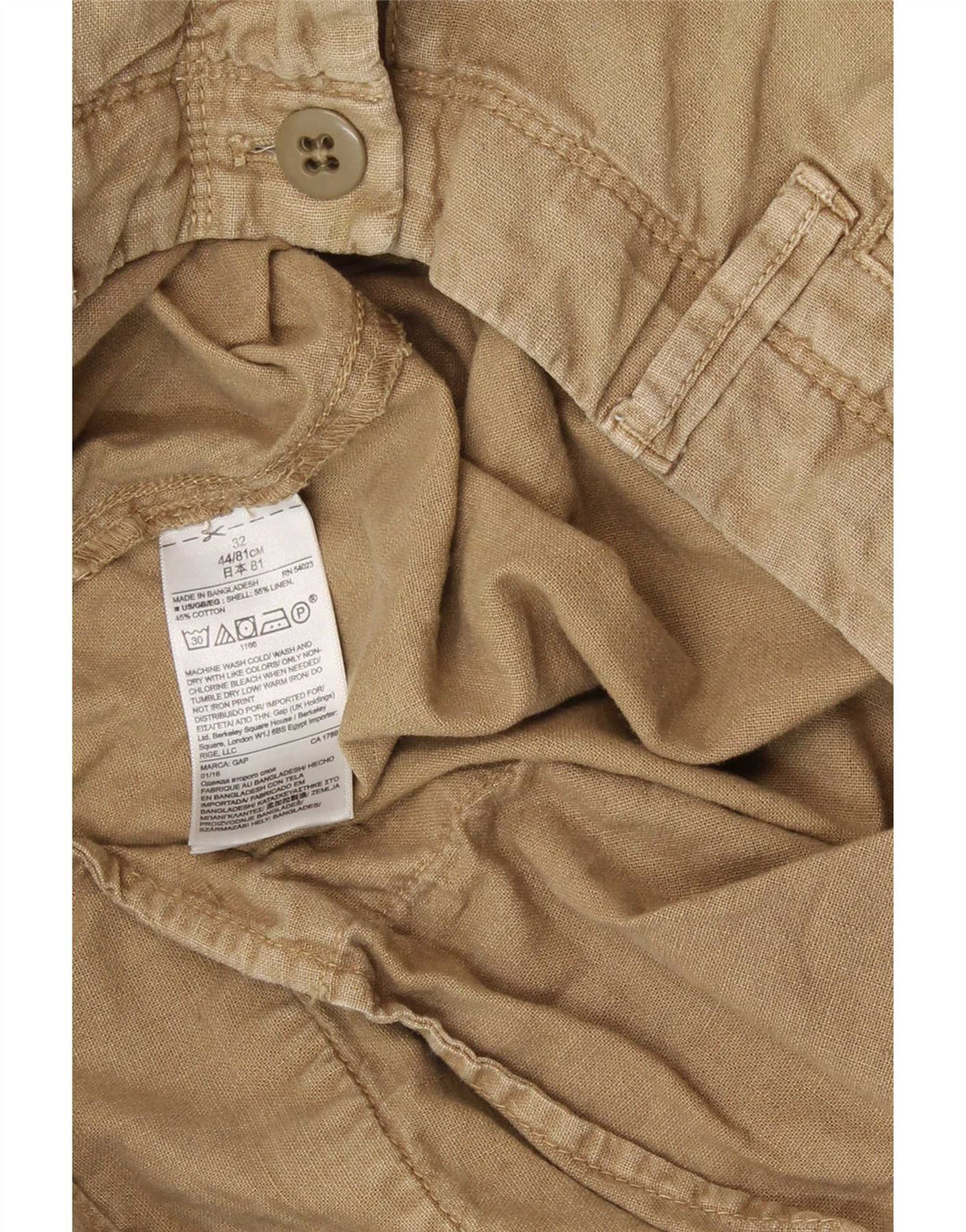Pantaloni scurți chino pentru bărbați Gap W32, maro mediu, in