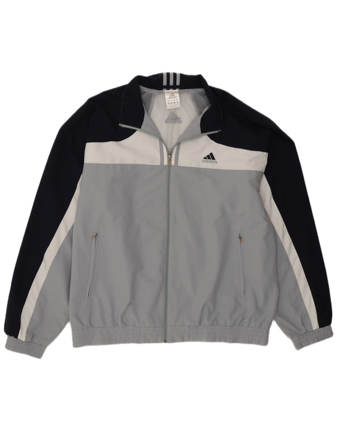 Jachetă de trening pentru bărbați Adidas UK 46/48 XL Gri poliester color bloc