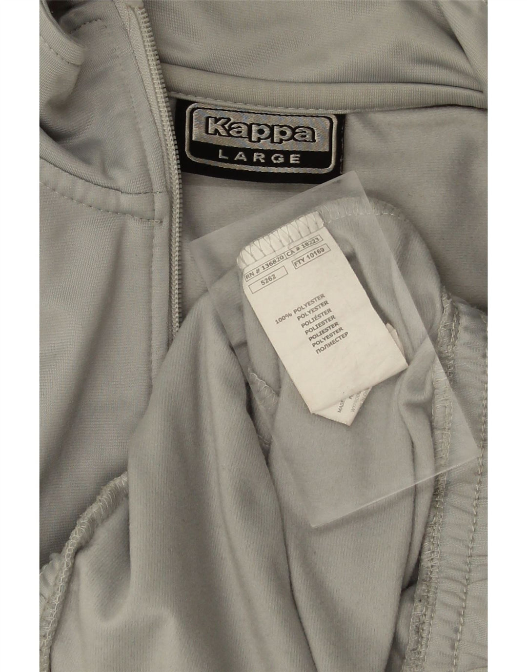 Jachetă de trening KAPPA pentru bărbați, mare, gri, poliester