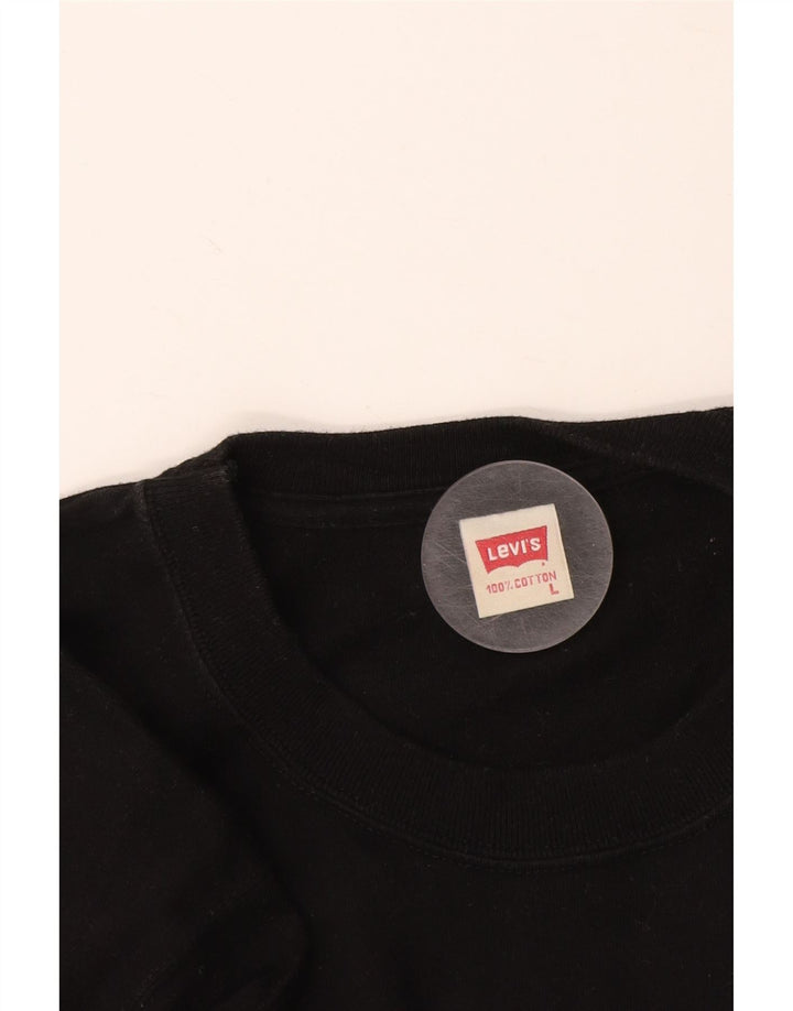 Tricou pentru bărbați LEVI'S Top mare din bumbac negru
