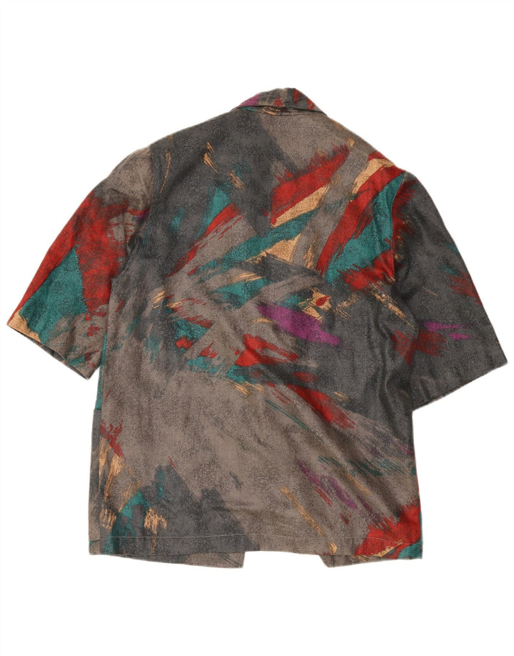 Blazer Vintage pentru femei cu 1 nasture UK 14 Medium Multicolor
