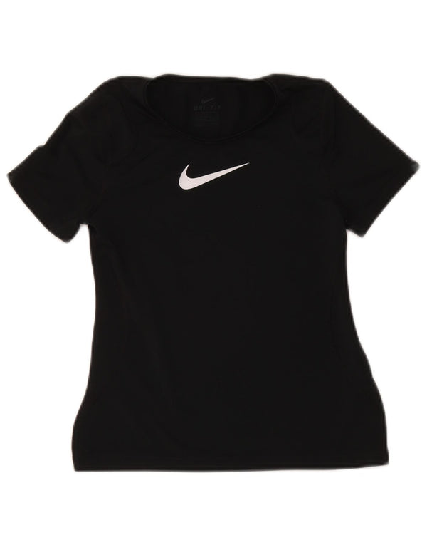Tricou grafic Nike Dri Fit pentru fete Top 8-9 ani Poliester negru mic