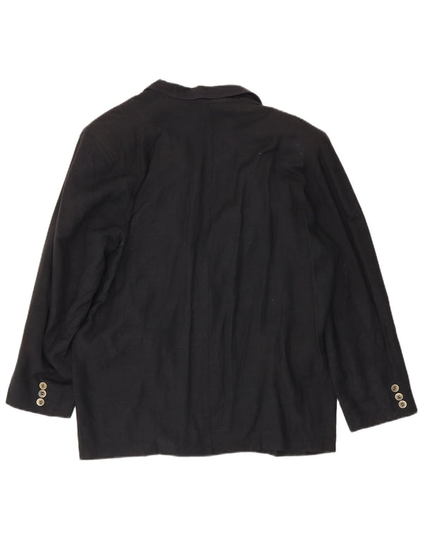Jachetă Blazer pentru femei Marella cu 1 nasture UK 14, mare, neagră, viscoză