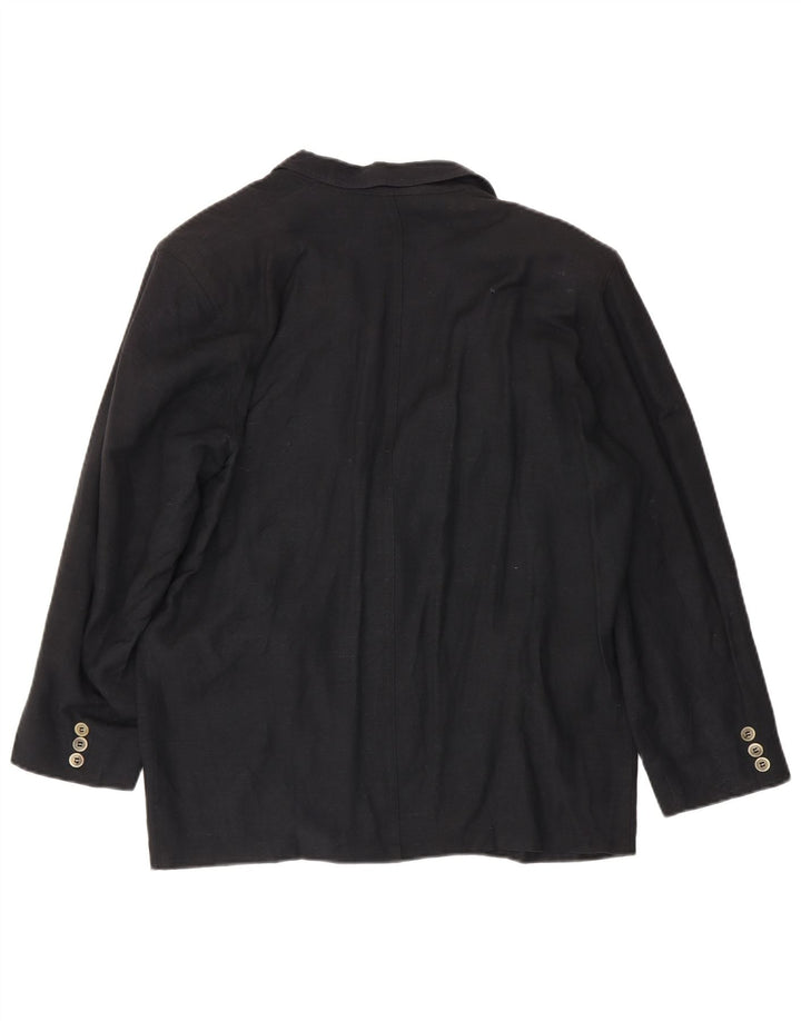 Jachetă Blazer pentru femei Marella cu 1 nasture UK 14, mare, neagră, viscoză
