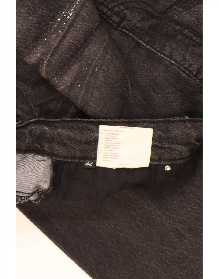 Blugi drepti pentru femei Roccobarocco W32 L28 bumbac negru