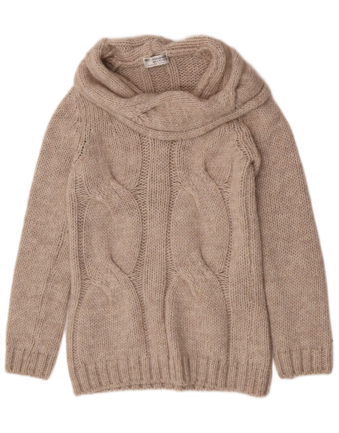 Pulover pentru femei Marks & Spencer cu gât rulat UK 8 Mic Bej Acrilic