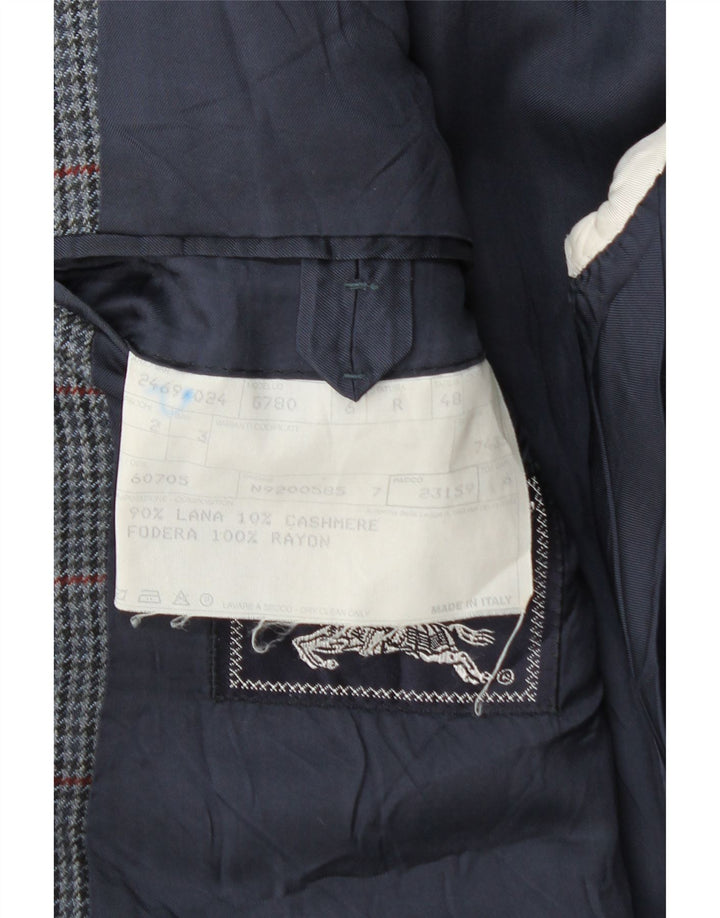 Jachetă Burberrys pentru bărbați IT 48 Medium Bluemarin Houndstooth Lână