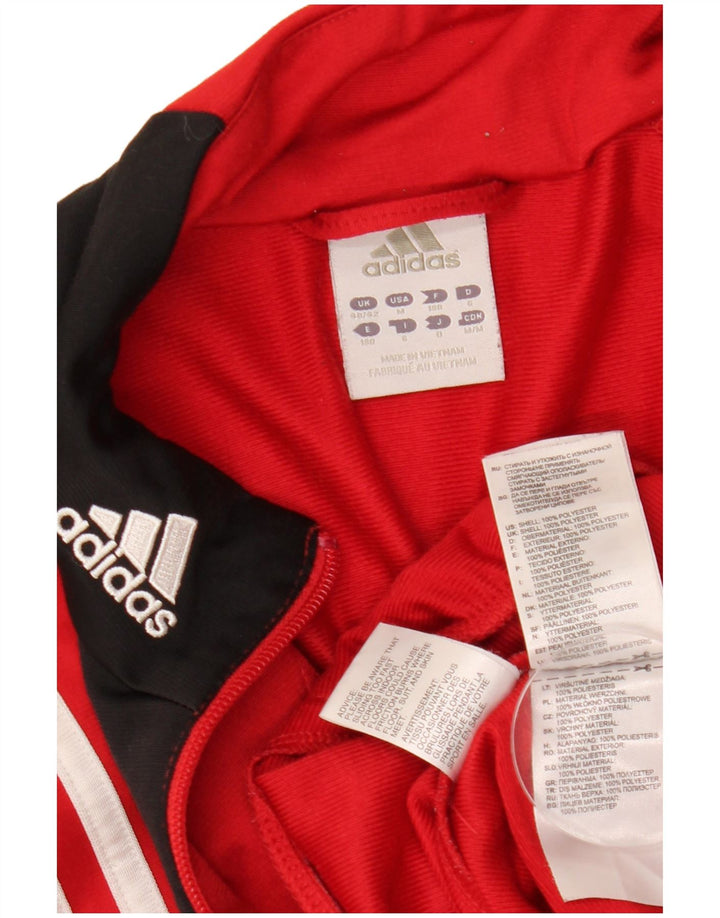 Jachetă de trening pentru bărbați ADIDAS UK 40/42 Poliester color bloc roșu mediu
