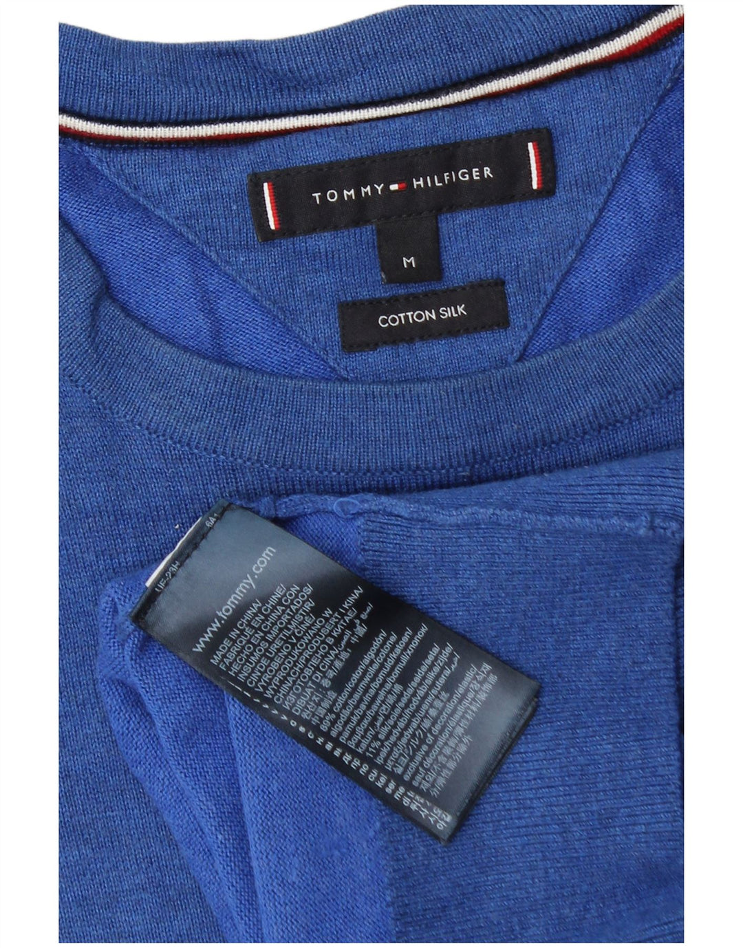 Pulover Tommy Hilfiger pentru bărbați, cu gât crew, bumbac albastru mediu