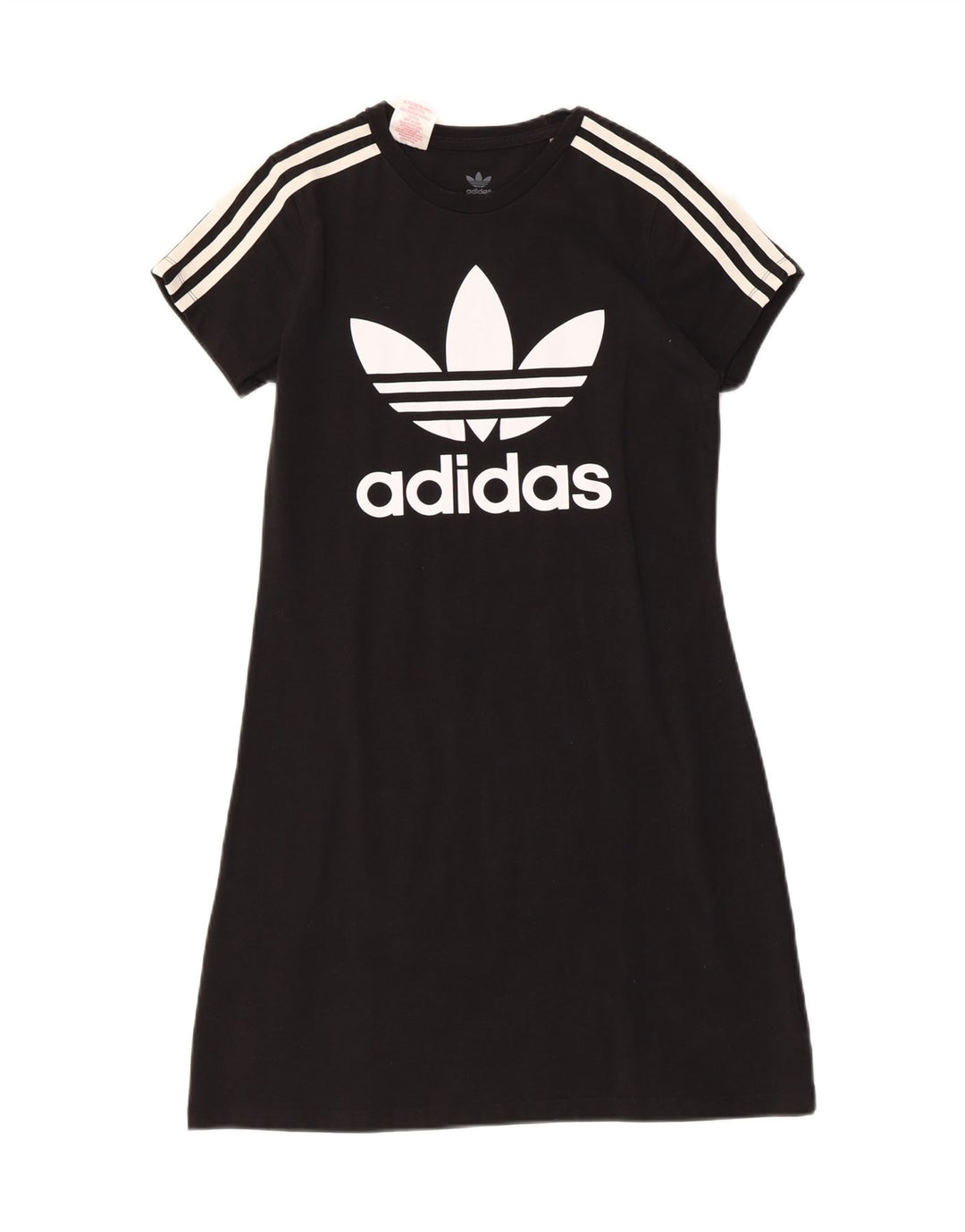 Rochie tricou grafic pentru fete ADIDAS 13-14 ani bumbac negru