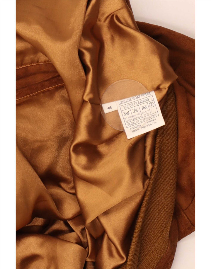 Bomber Vintage pentru bărbați din piele intoarsa IT 48 Bej mediu